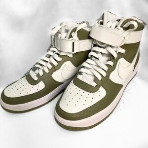 Nike High-Top Sneakers in White and Green | CUSTOM | UNISEX | Comfortable shoes